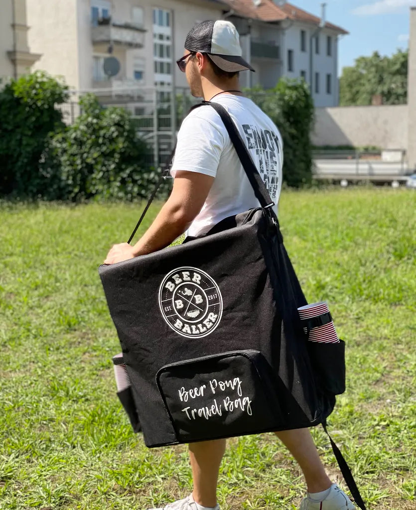  BeerBaller® Travel Bag - Beer Pong Tisch Tragetasche Inkl. Kühl- Und Becherfach