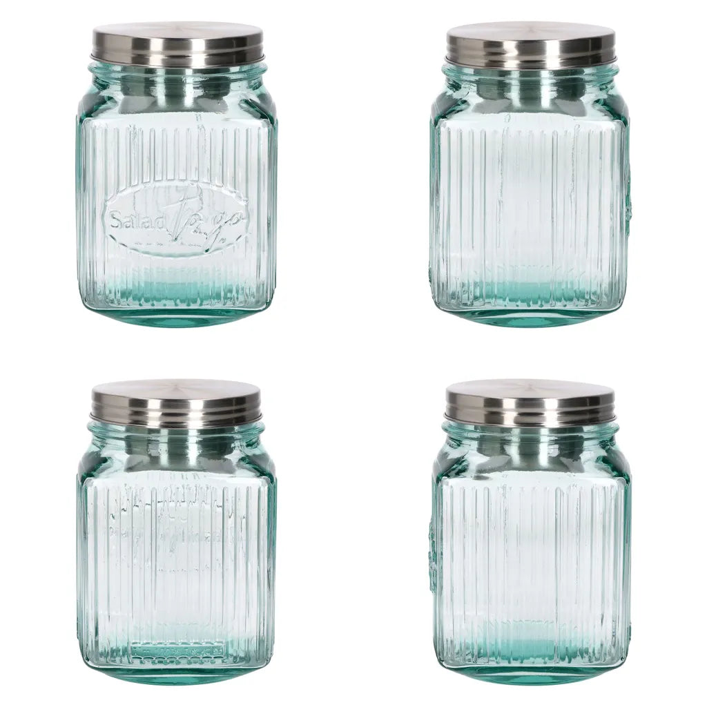  3tlg Set Salat To Go Vorratsglas 1L Lunch-Box Für Salat Nachhaltig Aufbewahrung