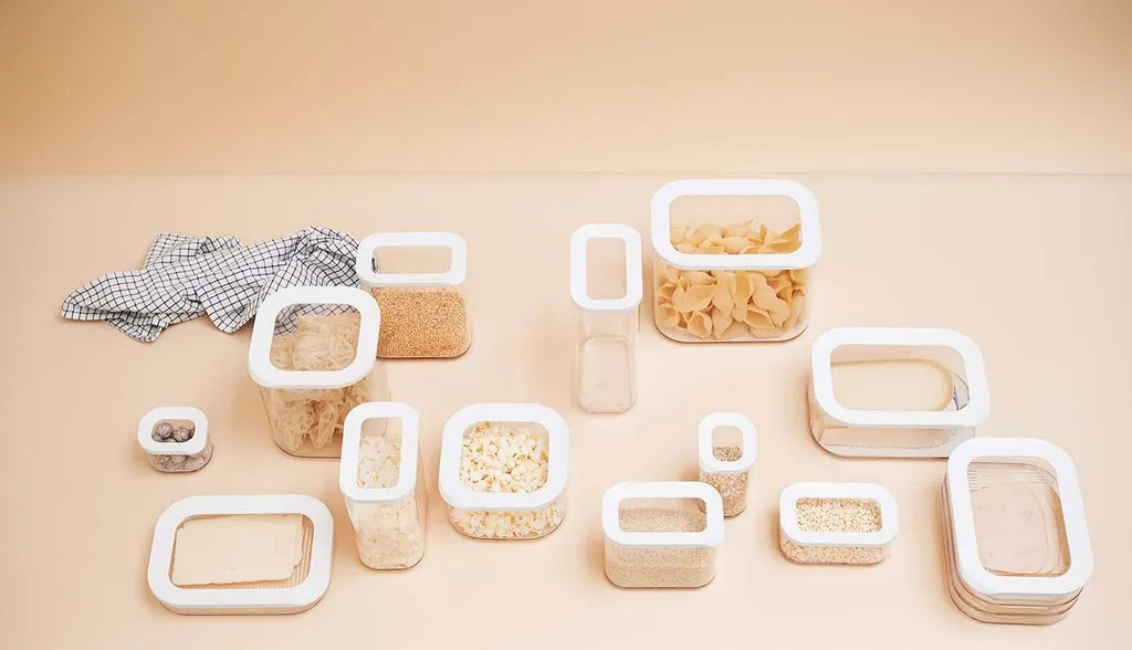  Mepal Vorratsdosen Modula 7-teilig – Starter-Set – Ideal Für Die Aufbewahrung Von Trockenen Lebensmitteln – Spülmaschinenfest, Kunststoff, Weiß