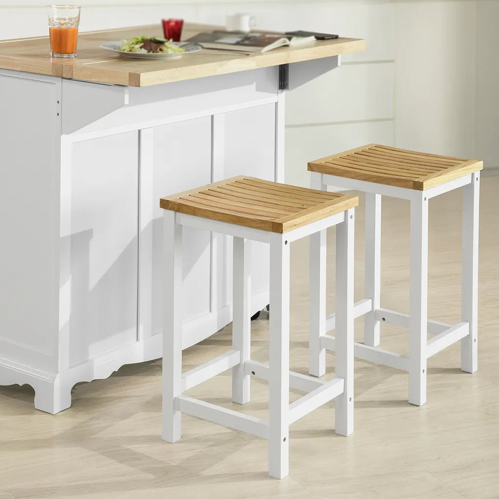  SoBuy 2er Set Stuhl Holzstuhl Essstuhl Küchenstuhl Hocker Zum Küchenwagen 2xFST29-WN