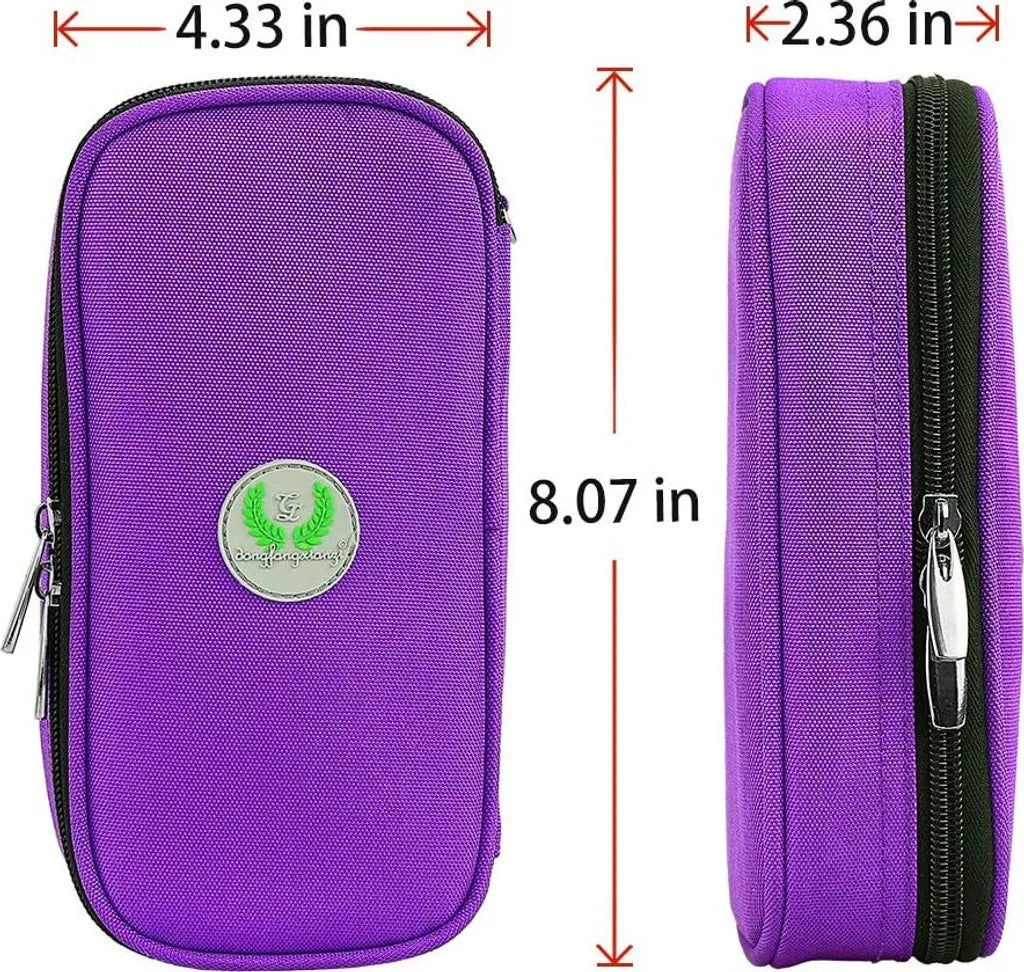  Insulin Kühltasche Reise Tasche - Medikamente Diabetiker Isoliert Tragbaren Kühler Tasche Für Insulin Pen Und Diabetes Kühltasche (Lila)
