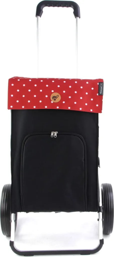  Andersen Shopper Royal Alu Klappbar Mit 3-Speichenrad Ø 25cm Und 45 Liter Tasche Malit Rot Mit Kühlfach
