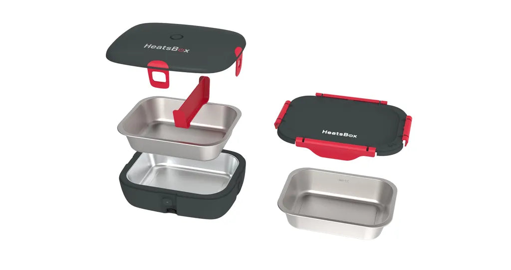  Faitron HeatsBox Style,Elektrische Aufwärm Lunchbox, 90 Watt, Schale 925 Ml