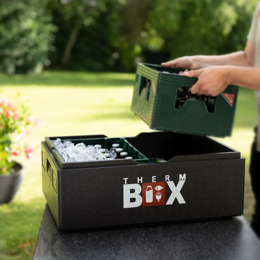  Profibox B53 - Wand: 3cm - Volumen: 53L - Innenmaß: 62,5x42,5x22cm - Wiederverwendbar Isolierbox Thermobox Kühlbox Warmhaltebox - Für E2 Kiste
