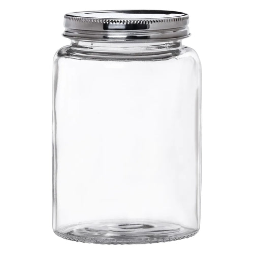  8-tlg. Vorrats-Gläserset Doria 520 Ml + 320 Ml Gewürzglas Mit Schraub-Deckel Silber Gläser