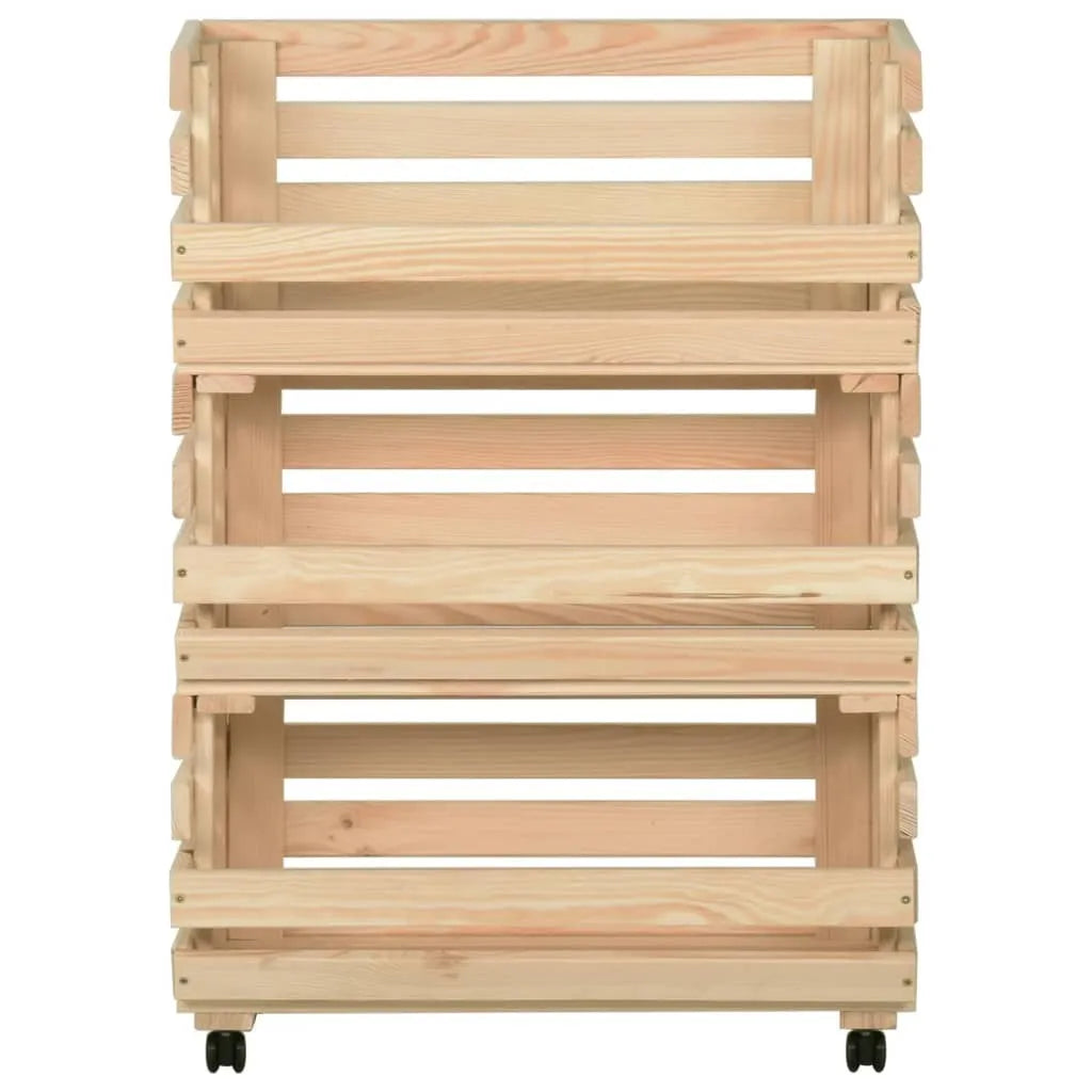  VidaXL Gemüsewagen 57x30x80 Cm Massivholz Kiefer