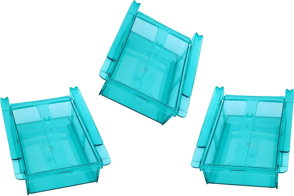  GOURMETmaxx Klemm-Schublade Für Kühlschrank, 3er-Set Schublade Klemm Kühlschrank GOURMETmaxx Zusatzfach Gemüsefach 3er-Set Ordnung