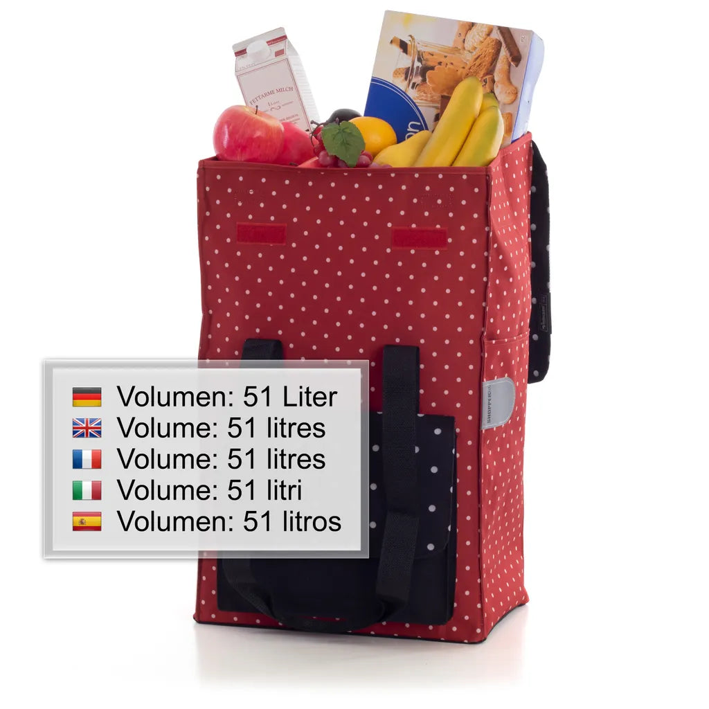  Andersen Shopper Treppensteiger Scala Stahl Mit Rad Ø 3 X 13cm Und 51 Liter Tasche Rul Rot