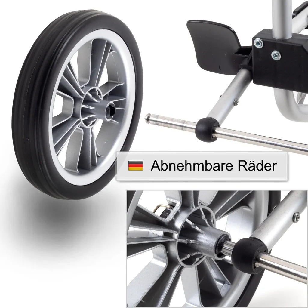  Andersen Shopper Alu Star Höhenverstellbar Mit Rad Ø 20 Cm Und 43 Liter Tasche Sofia Anthrazit
