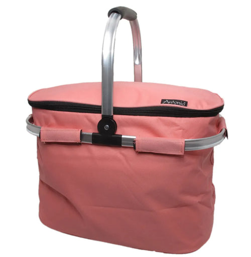  Antonio - XXL Kühltasche "Rosa" Thermo Einkaufskorb Faltkorb Kühlkorb Korb