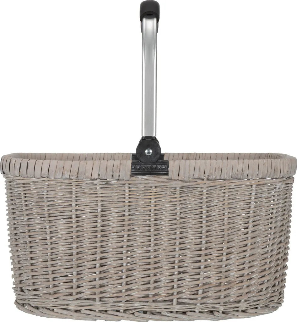 Einkaufskorb Nachhaltig Stabil Natur - Weide 22 L Beige 46,5 X 31 X 29 Cm - Grau