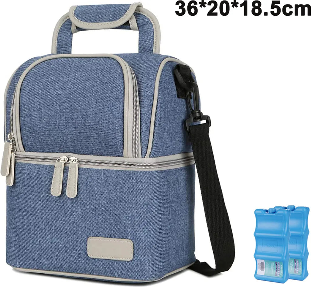  Muttermilch-Kühltasche Mit Kühlakkus, Doppellagig, Passend Für 3 Flaschen, Bis Zu 255 Ml, Für Stillen, Muttermilch, Pumpbeutel, Rucksack ,Denim Blue