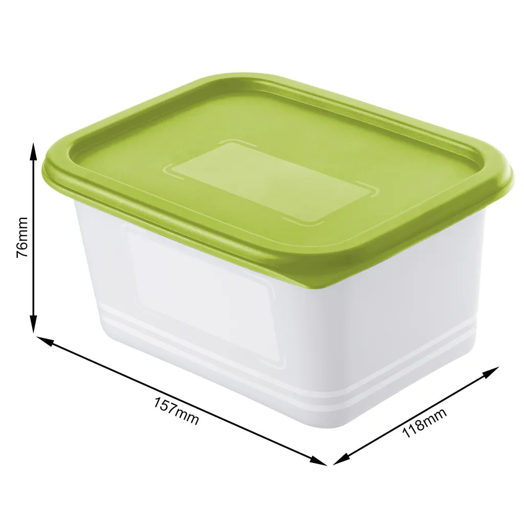 ROTHO Set Gefrierdosen 4 X 0.75 L DOMINO, Farbe:Limettengrün