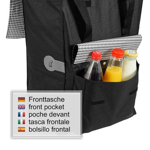  Andersen Shopper Quattro Klappbar Mit 4 Rädern Und 54 Liter Tasche Milla Schwarz