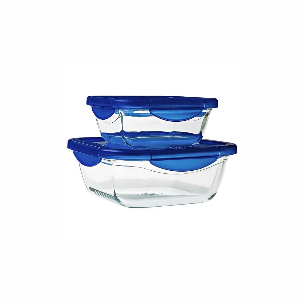  Pyrex Cook & Go Glas Square Teller Mit Deckel 0.9l
