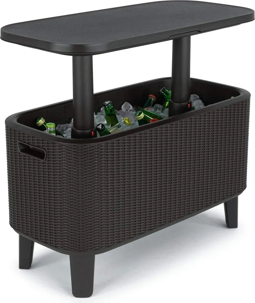  Keter Garden Bar 2in1 Tisch, Bar Mit Kühlbehälter Bevy Cool Bar Rattan