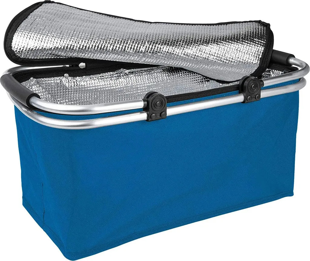  ONVAYA® Einkaufskorb Faltbar Mit Kühlfunktion | Dunkelblau | Faltkorb Mit Deckel | Isolierkorb | Einkaufstasche | Klappkorb | Thermokorb Klappbar