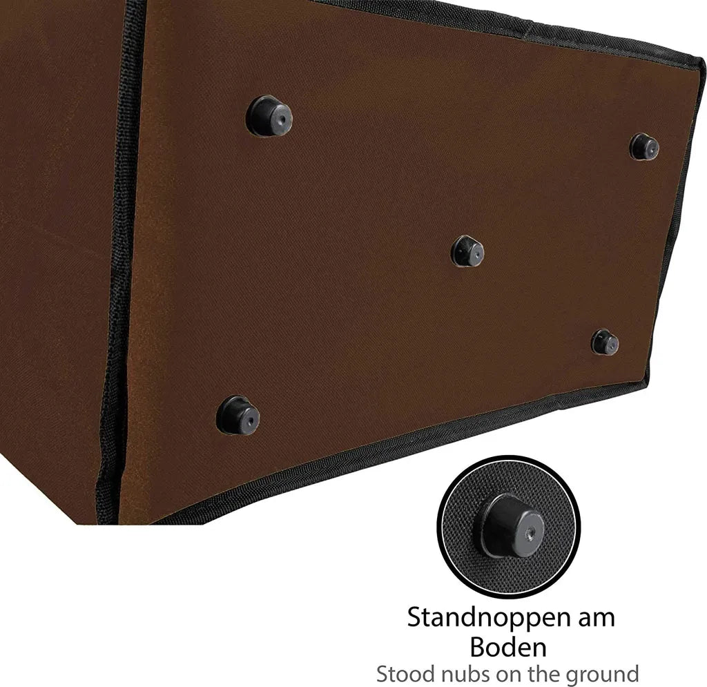  ONVAYA® Einkaufskorb Mit Kühlfunktion | Braun | 2er Set | Mit Deckel