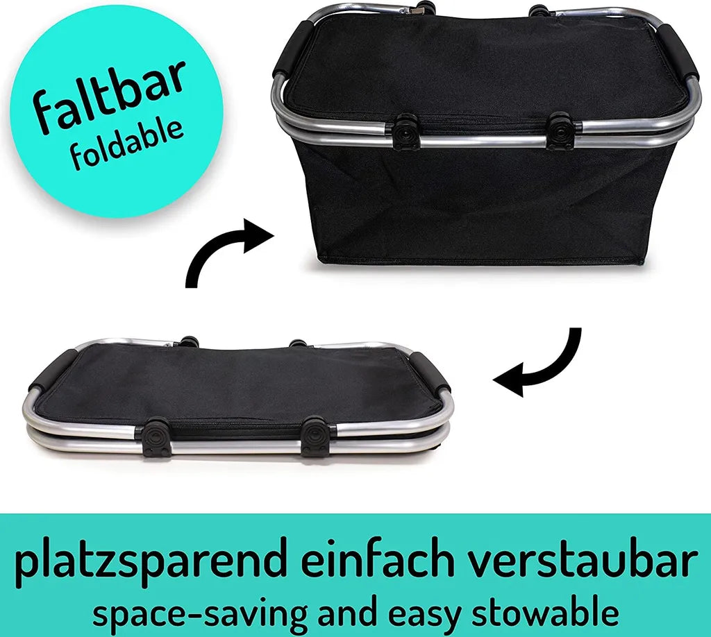  E-Best Einkaufskorb Mit Tragegriffen (Schwarz)