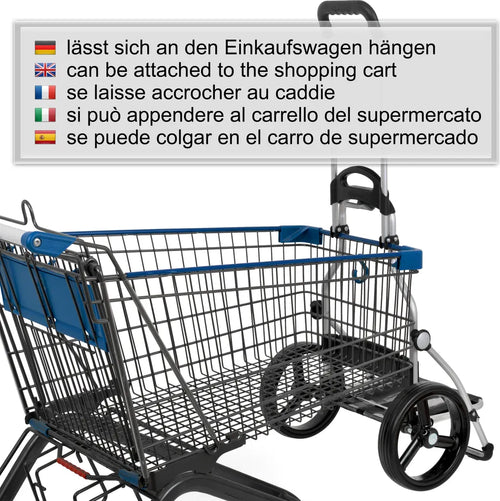  Andersen Shopper Royal Alu Klappbar Mit 3-Speichenrad Ø 25cm Und 51 Liter Tasche Tamo Blau Mit Kühlfach