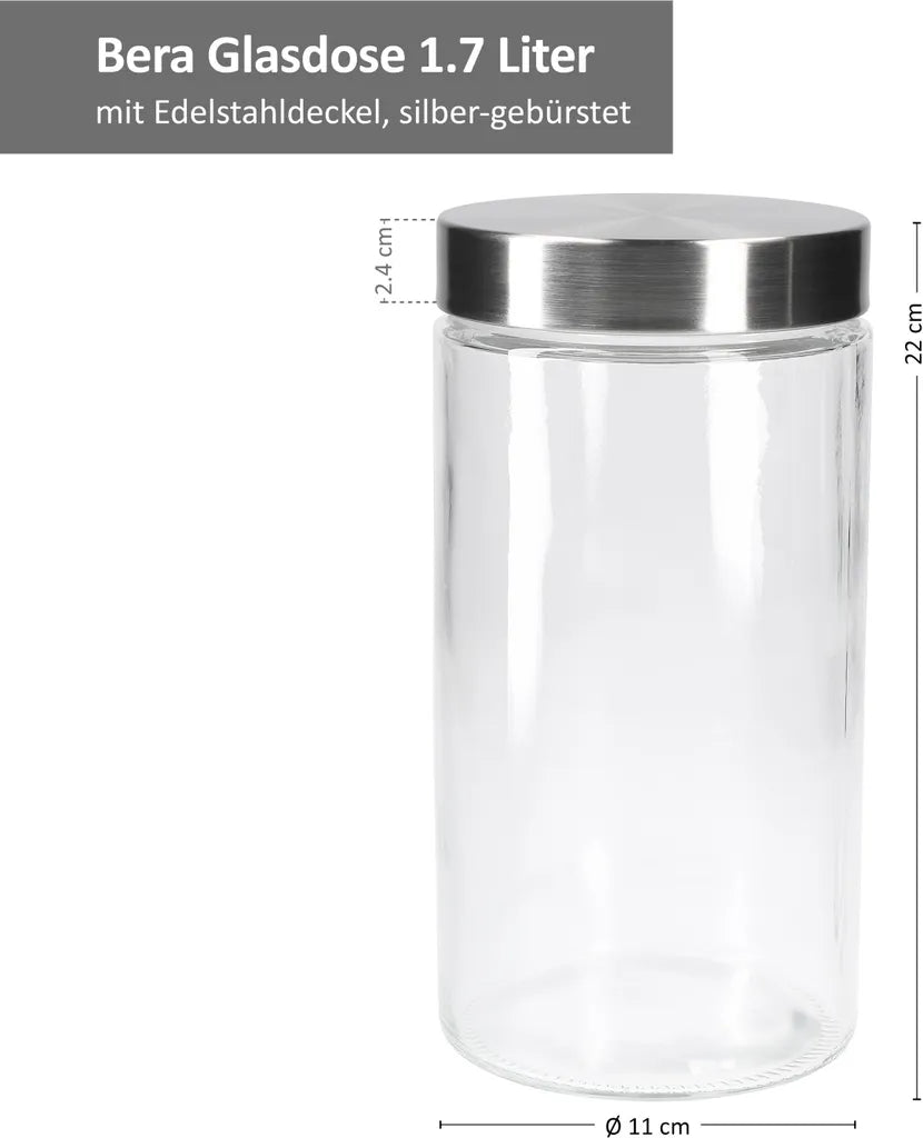  6er Set Bera Vorratsglas 1.7L