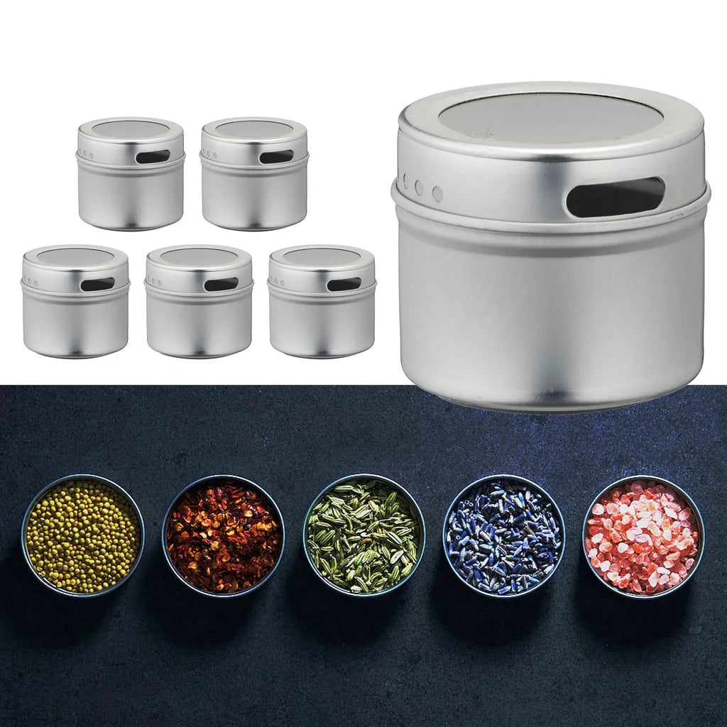  Aufbewahrungsdosen Magnetisch 6er Set Gewürzdosen Gewürzbehälter Mehrzweckdose Dosen