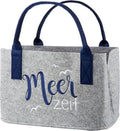 Große Maritime Filztasche. Shopping Komfort Auf 40 X 26 X 26 Cm. Modell MEERZEIT. Viel Stauraum