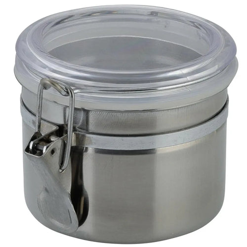  AXENTIA Edelstahl Vorratsdose 500 Ml, Ø 10 X H8 Cm, Mit Kunststoff Deckel Und Silikon Dichtungsring, Aufbewahrungsdose, Aufbewahrungsbox