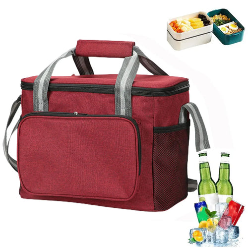  15L Kühltasche Faltbar,Picknicktasche Kühltasche,Rot, Lunch Tasche,Kühltasche Eistasche,Mini Faltbar,Minikühltaschen,Thermotasche Faltbar Klein,Isoliertasche Lunch,Kühlbox Für Picknick