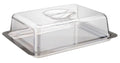  APS Serviertablett Mit Haube /// /// 25 X 19 Cm, H: 7 Cm /// 18/0 Edelstahl /// 67