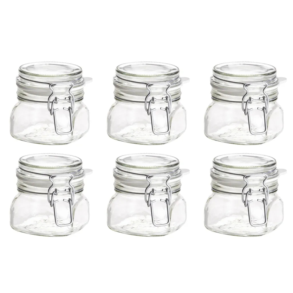  Mäser 931161 Gothika Einmachglas Mit Deckel, 300 Ml, Vorratsgläser Mit Bügelverschluss, Klar (6er Pack)