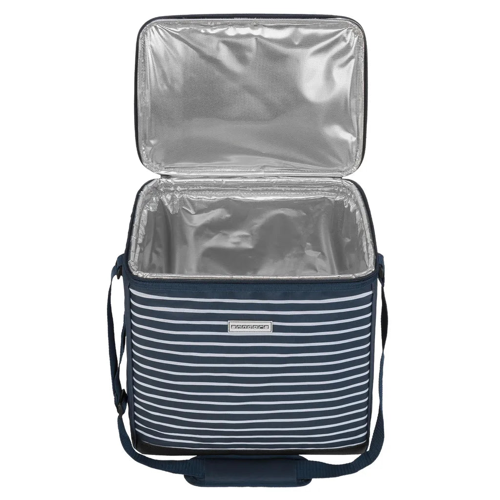  Anndora Kühltasche 32 Liter Navy Blau Weiß - Kühleinsatz -reisenthel Carrycruiser Kompatibel - Blau-weiss Gestreift