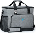 Obics - Kühltasche Gross Faltbar 30l Kuehlbox Isoliertasche Grau Für Essen In Tupperware Für Auto Mit Fächer Lunchtasche Camping Zubehör Für Picknick Essenstasche Isoliert Und Wasserdicht Für Arbeit