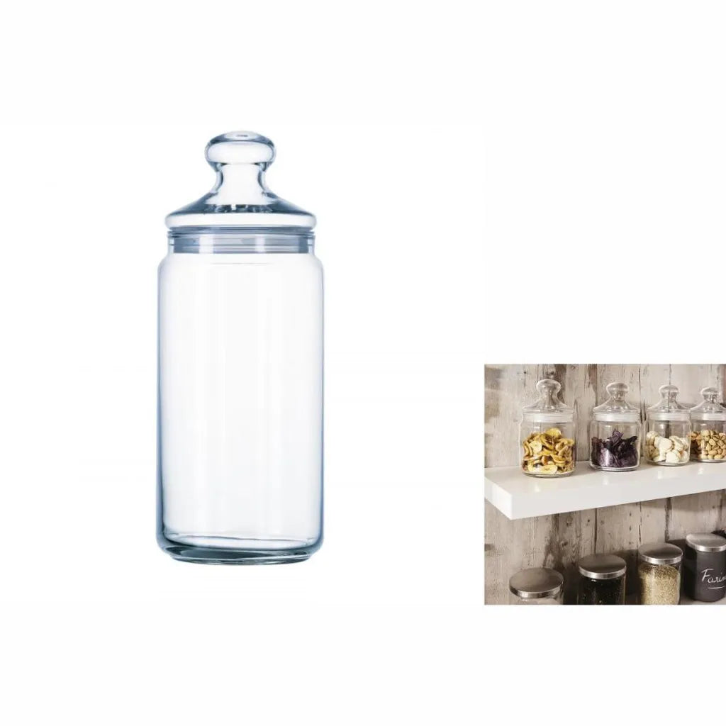  Luminarc ARC 12252 Pot Club Dose Mit Deckel, Vorratsglas, Bonbondose, 1.5 Liter, Glas, Transparent, 1 Stück