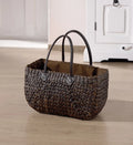  Maisstroh-Tasche, Mokka, T43 X B20 X H24 Cm, GH44 Cm, Einkaufstasche,Tragetasche