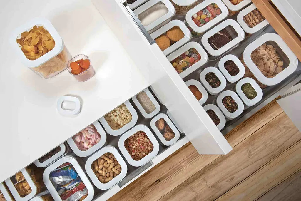  Mepal Vorratsdosen Modula 7-teilig – Starter-Set – Ideal Für Die Aufbewahrung Von Trockenen Lebensmitteln – Spülmaschinenfest, Kunststoff, Weiß