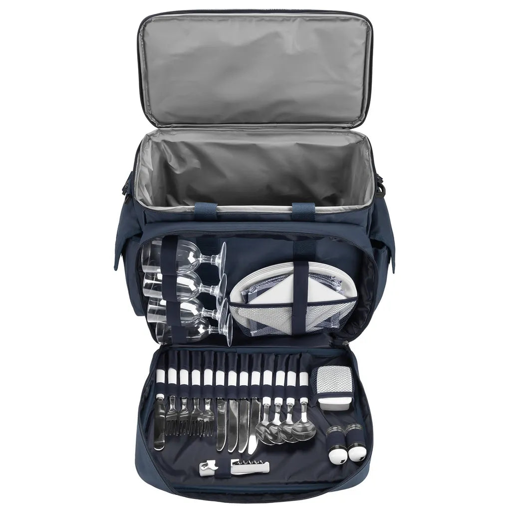  Picknicktasche Kalt Warm Isolierung 4 Personen 32 Teile Zubehör - Maritim