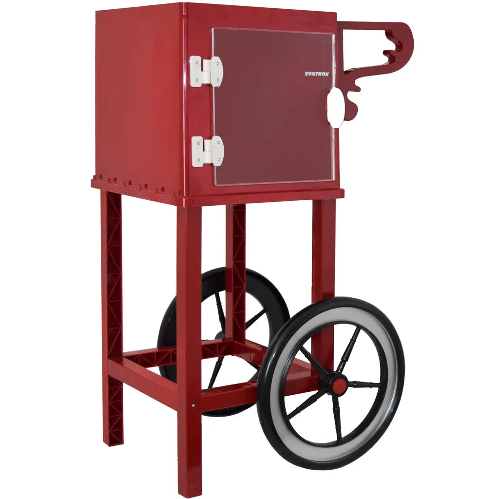  Syntrox Untergestell Popcornwagen Für Popcorn Maker Mit Zwei Reifen