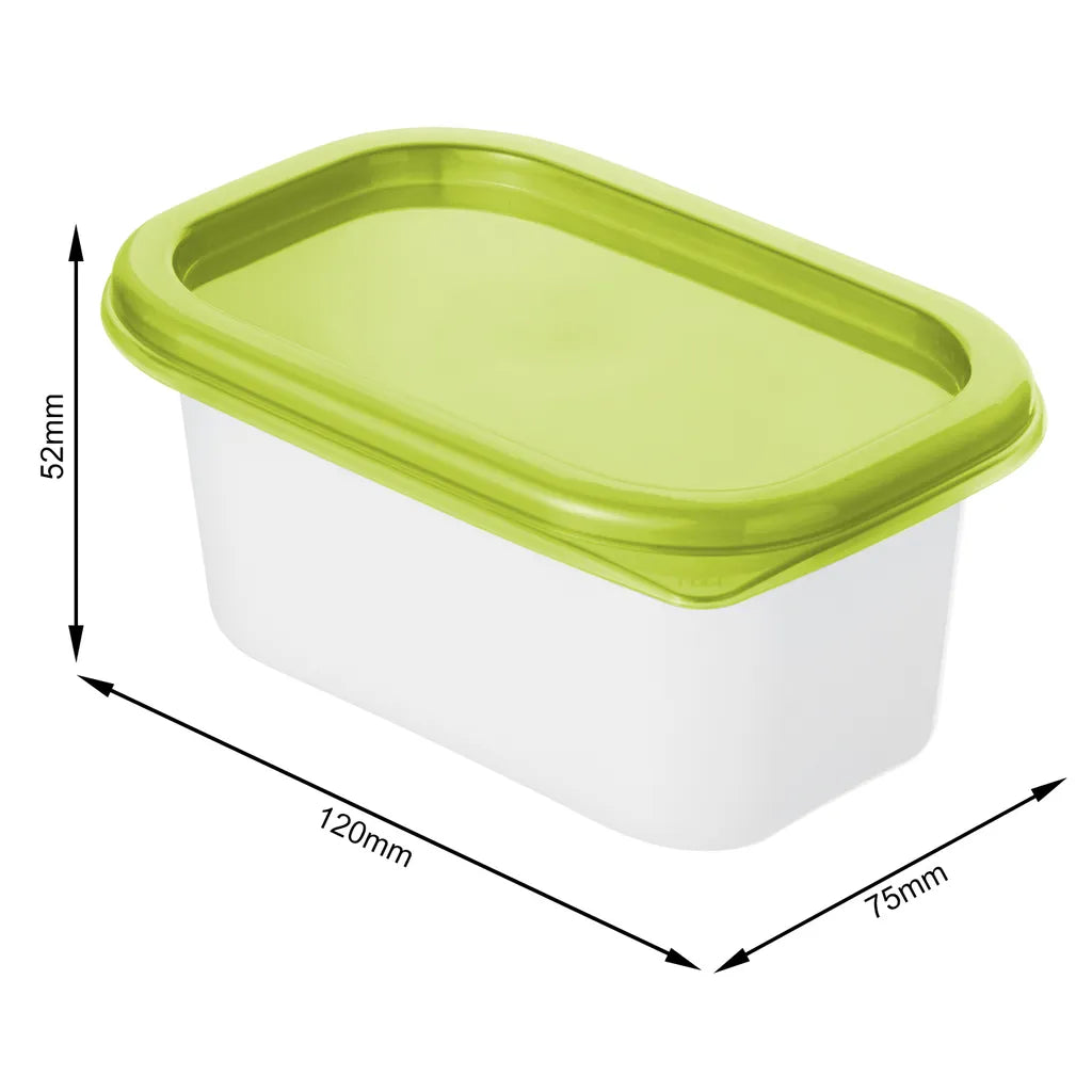 ROTHO Set Gefrierdosen 4 X 0.2 L DOMINO, Farbe:Limettengrün