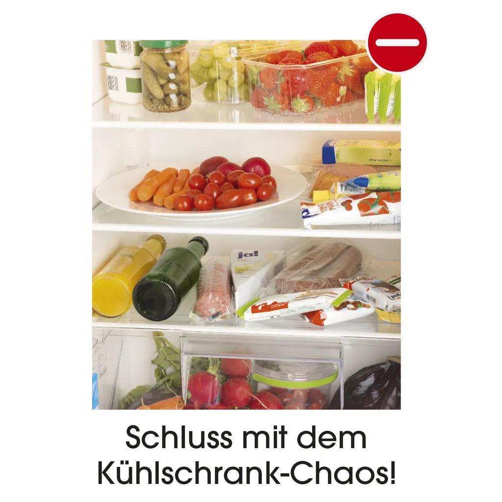  GOURMETmaxx Klemm-Schublade Für Kühlschrank, 3er-Set Schublade Klemm Kühlschrank GOURMETmaxx Zusatzfach Gemüsefach 3er-Set Ordnung