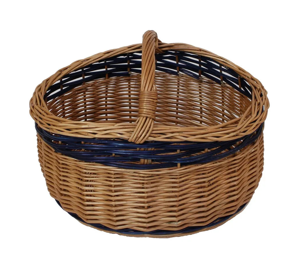  Einkaufskorb "Natur/Blau, Maße 50 X 40 X 27 Cm GH 35 Cm