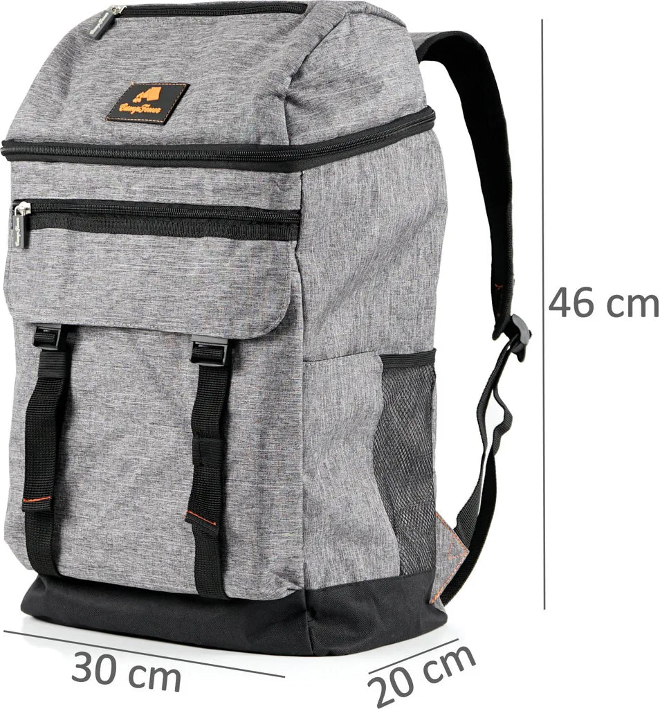  CampFeuer Kühlrucksack 20 Liter Grau, Leicht Und Wasserdicht