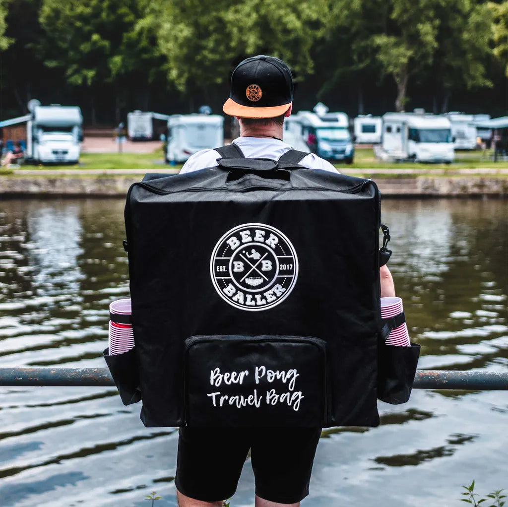  BeerBaller® Travel Bag - Beer Pong Tisch Tragetasche Inkl. Kühl- Und Becherfach