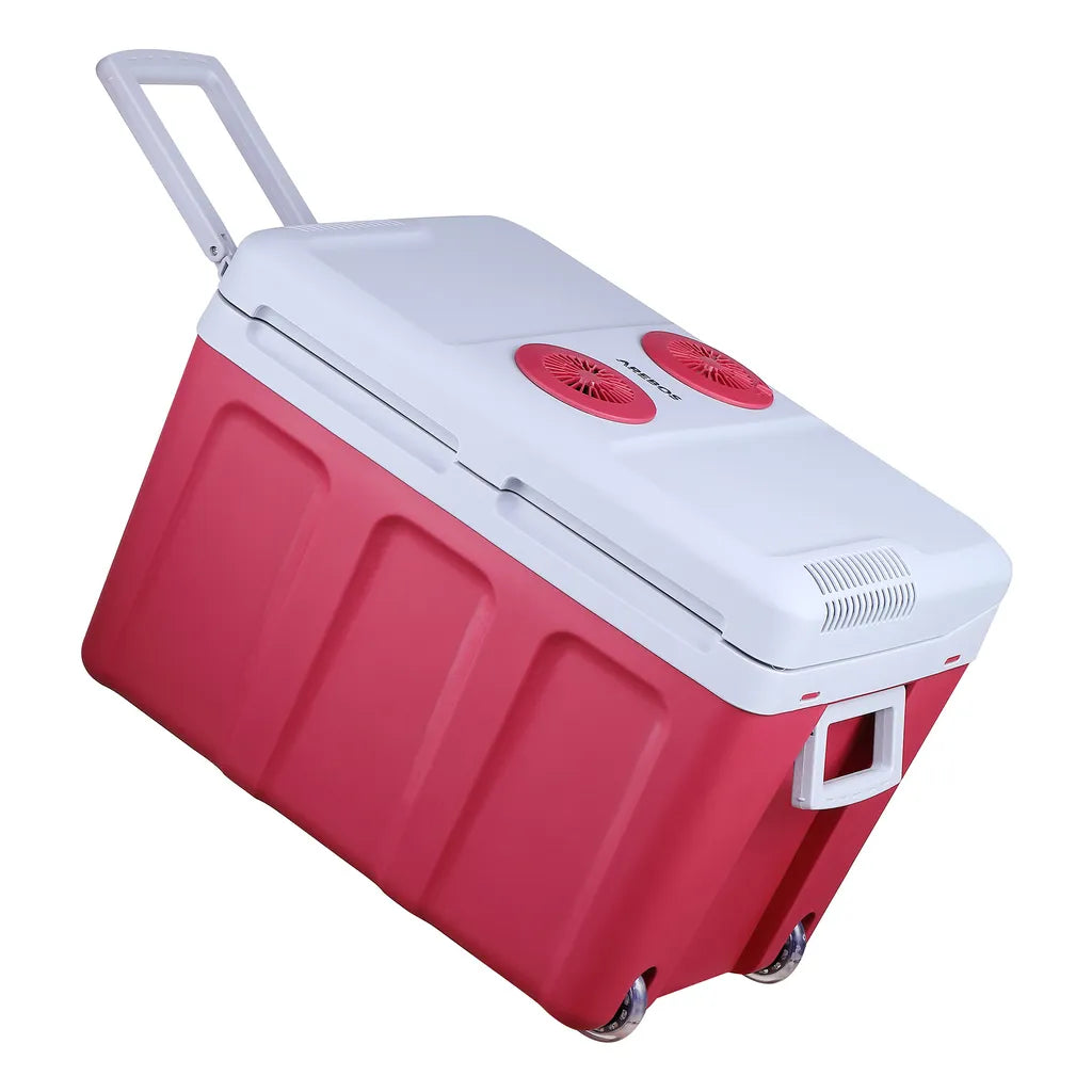  AREBOS Elektrische Kühlbox 40 Liter, Zum Kühlen Und Warmhalten, Mobil Kühlschrank Mit ECO Modus, 12/230 V Für Auto Und Steckdose