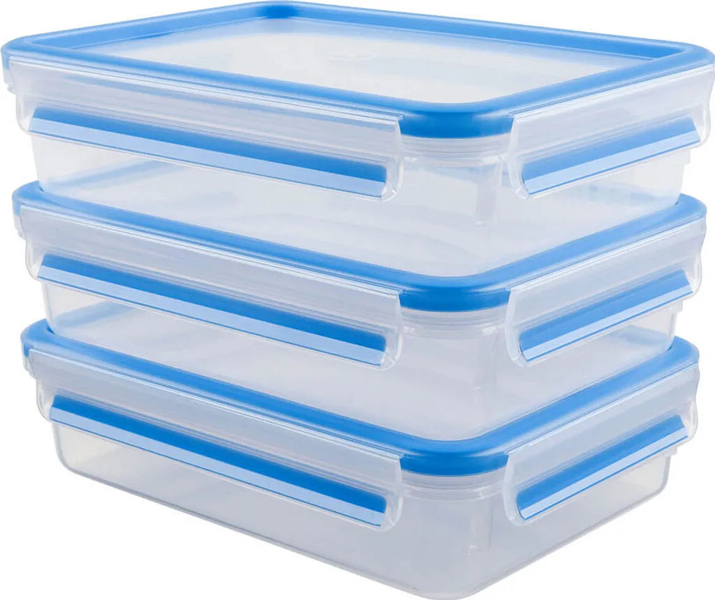  Emsa Frischhaltedose CLIP & CLOSE 3er Set 1,20 Liter Blau