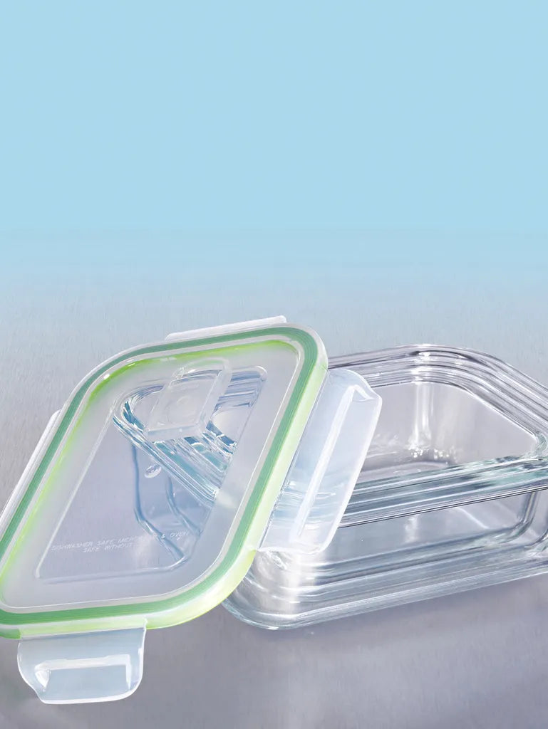  Glas Frischhaltedosen 3er Set Klick-It Gefrierdosen Lunchbox Brotdose Mikrowelle
