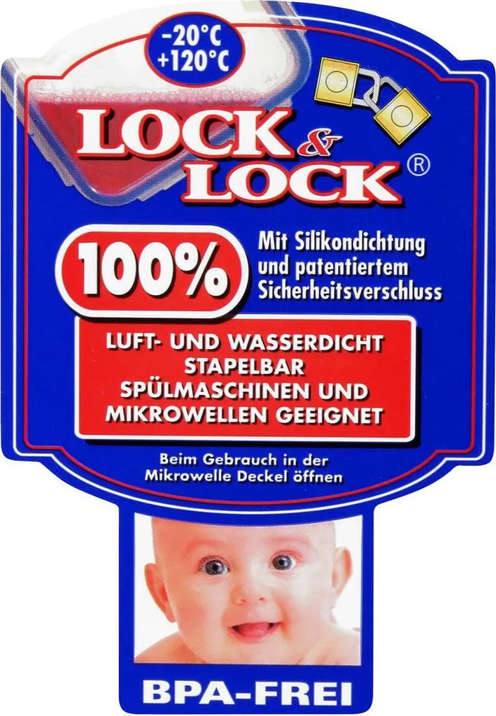 Lock & Lock Lock&Lock HPL836 Vorratsdose 5,5L - Luft Und Wasserdicht - Rechteckig (2er Pack)