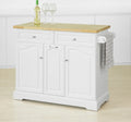  SoBuy FKW100-WN Kücheninsel Mit Arbeitsplatte Küchenwagen Mit 2 Türen Und Ausziehbarem Flaschenhalter Küchenschrank Sideboard Küchentrolley Weiß BHT Ca.: 115x90x46cm