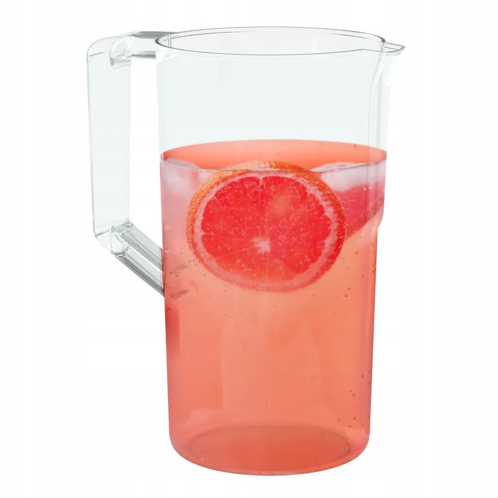  Wessper Basic Wasserfilterkanne 2.5 L, Wasserkaraffe Aus Hochwertigem Kunststoff | Geeignet Für Kalte Getränke Wasser, Saft, Tee, Limonade - Transparent