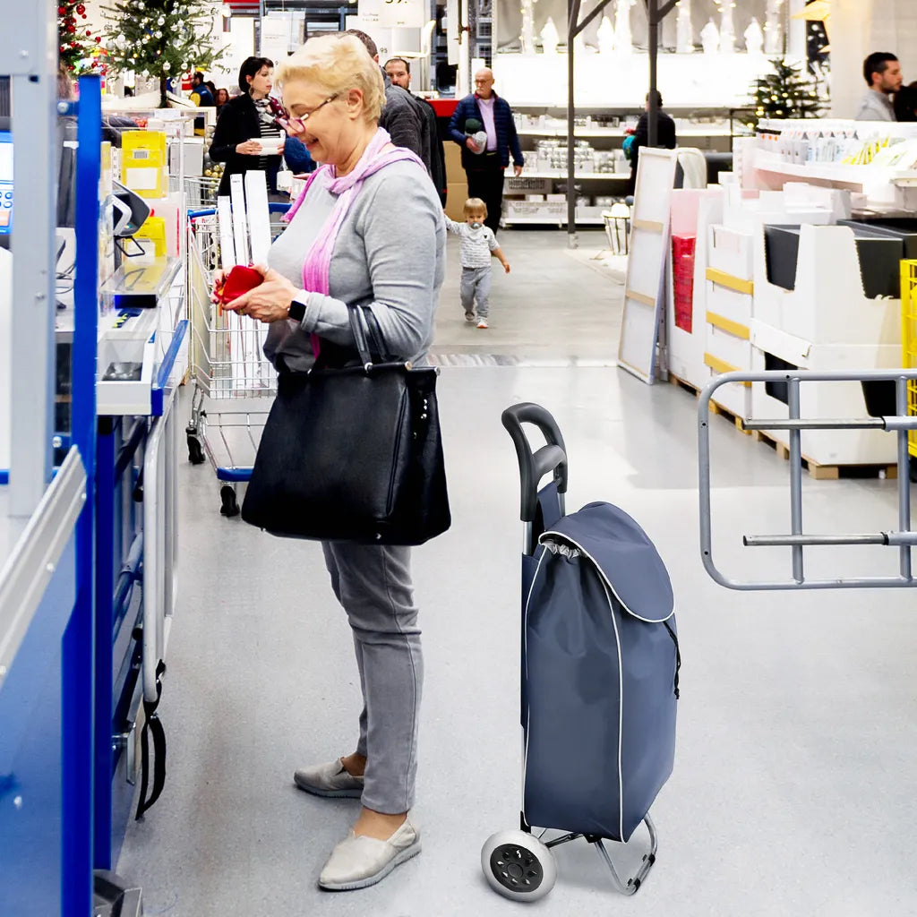  Wuuhoo I Einkaufstrolley Shoppy Mit Rollen 34 L I Einkaufswagen Faltbar, Abwaschbar I Verstärktes Material